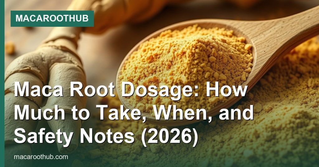 Maca Root Dosage: How Much to Take, When, and Safety Notes (2026) - MacaRootHub